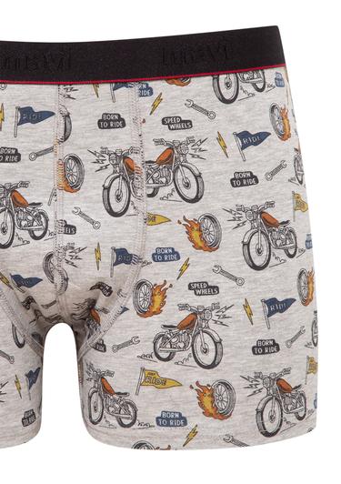  Mavi Baskılı Gri Boxer 0910723-82816