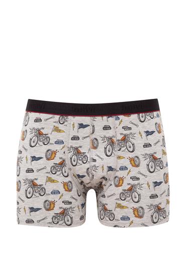  Mavi Baskılı Gri Boxer 0910723-82816