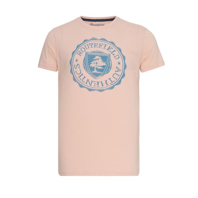  Routefield Trevor Erkek Pembe Tişört