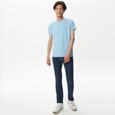  Lacoste Erkek Slim Fit Bisiklet Yaka Mavi T-Shirt