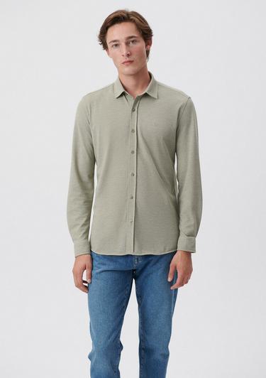  Mavi Yeşil Gömlek Fitted / Vücuda Oturan Kesim 0210294-32344