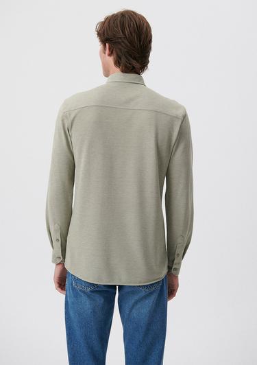  Mavi Yeşil Gömlek Fitted / Vücuda Oturan Kesim 0210294-32344