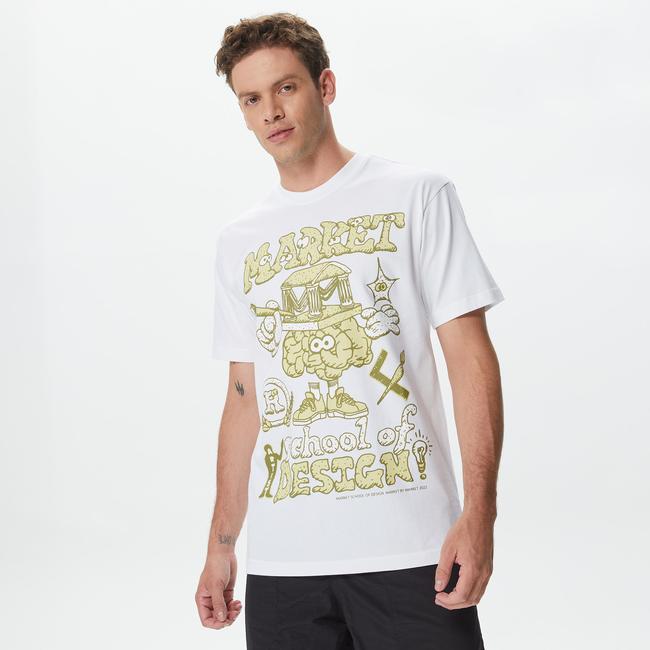  Market School Of Design Erkek Beyaz T-Shirt