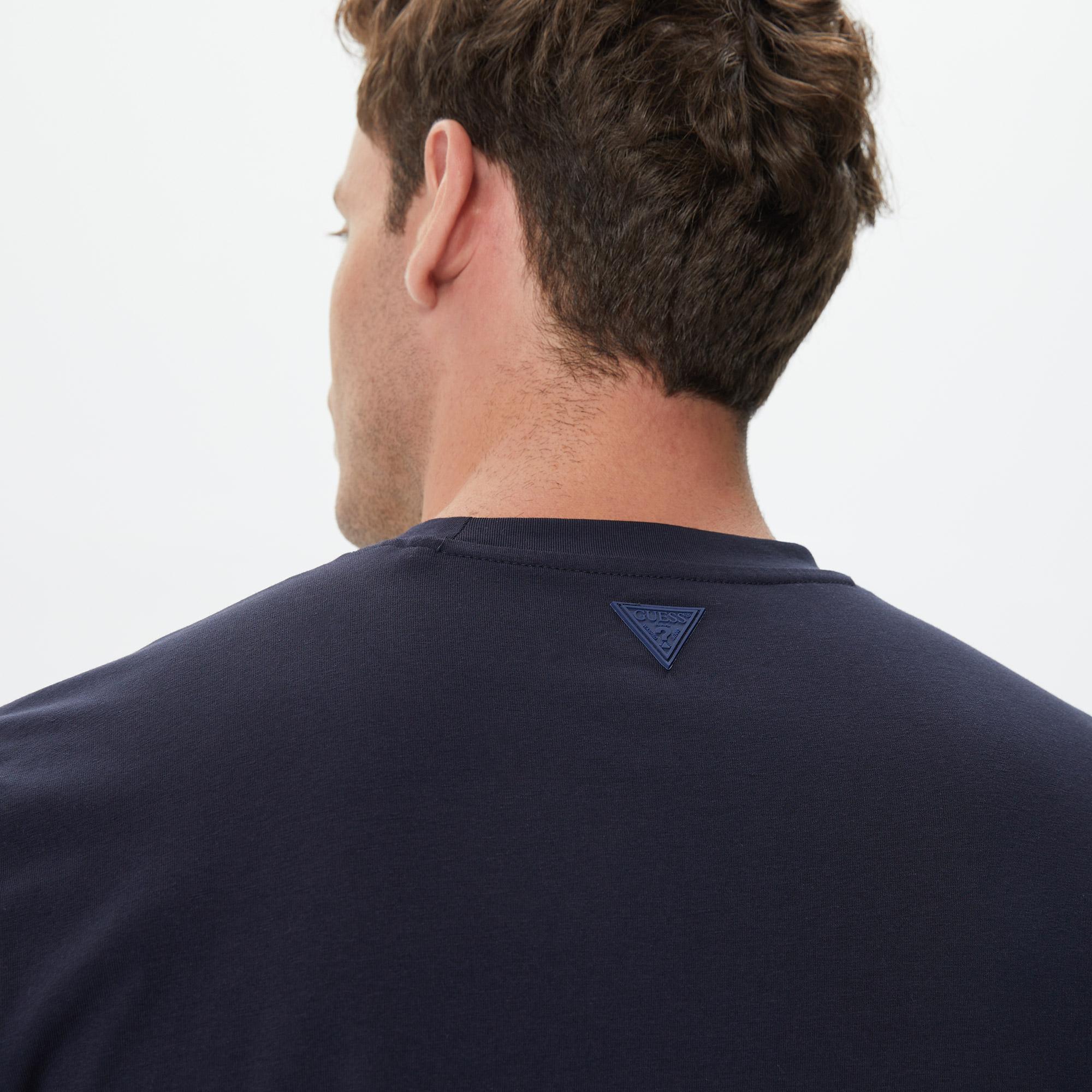 Guess Alphy Erkek Lacivert T-Shirt