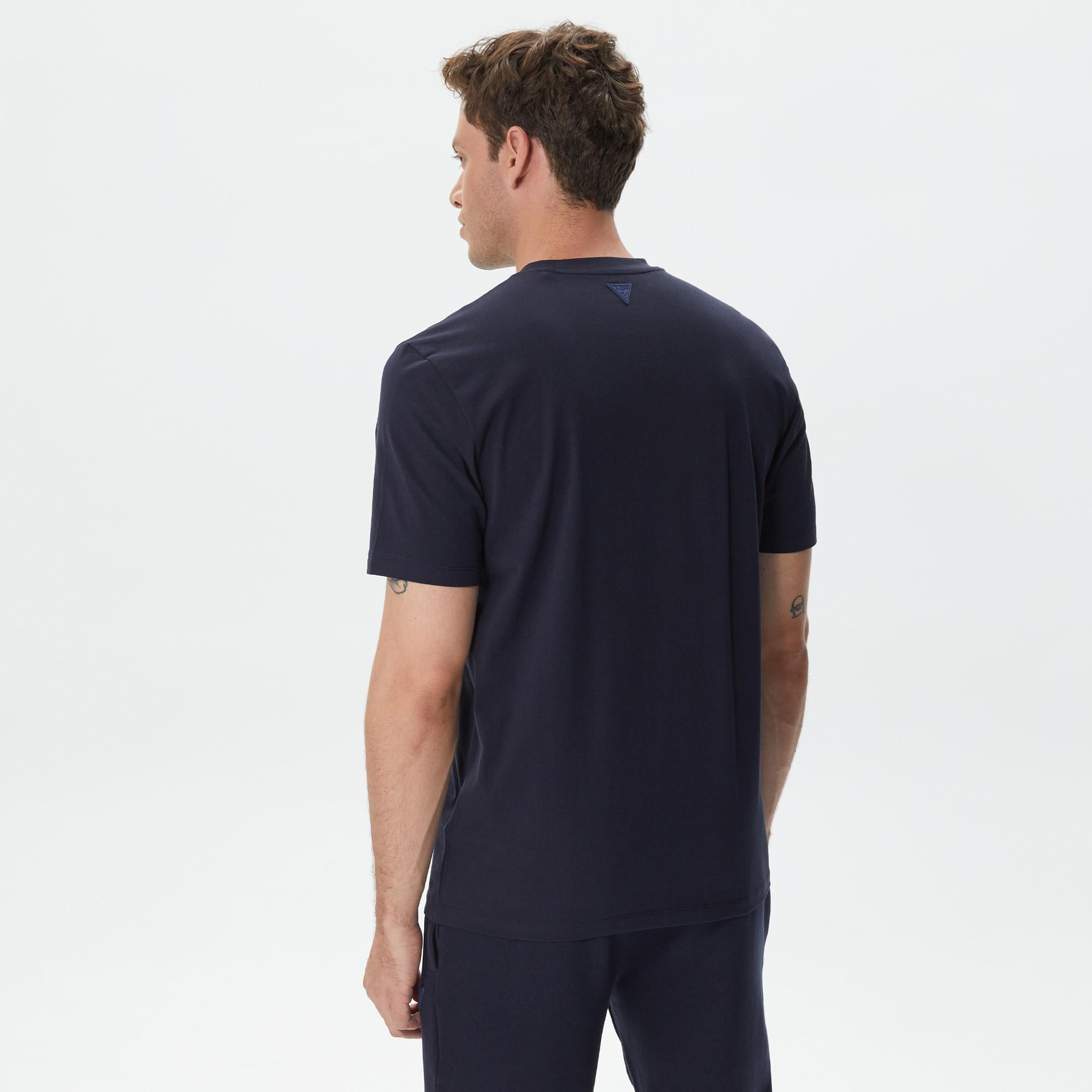 Guess Alphy Erkek Lacivert T-Shirt