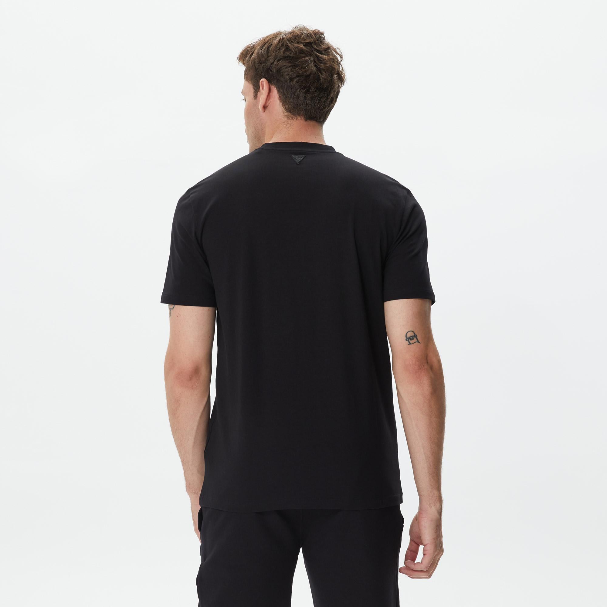 Guess Alphy Mid Organic Stretch 180 Erkek Siyah T-Shirt