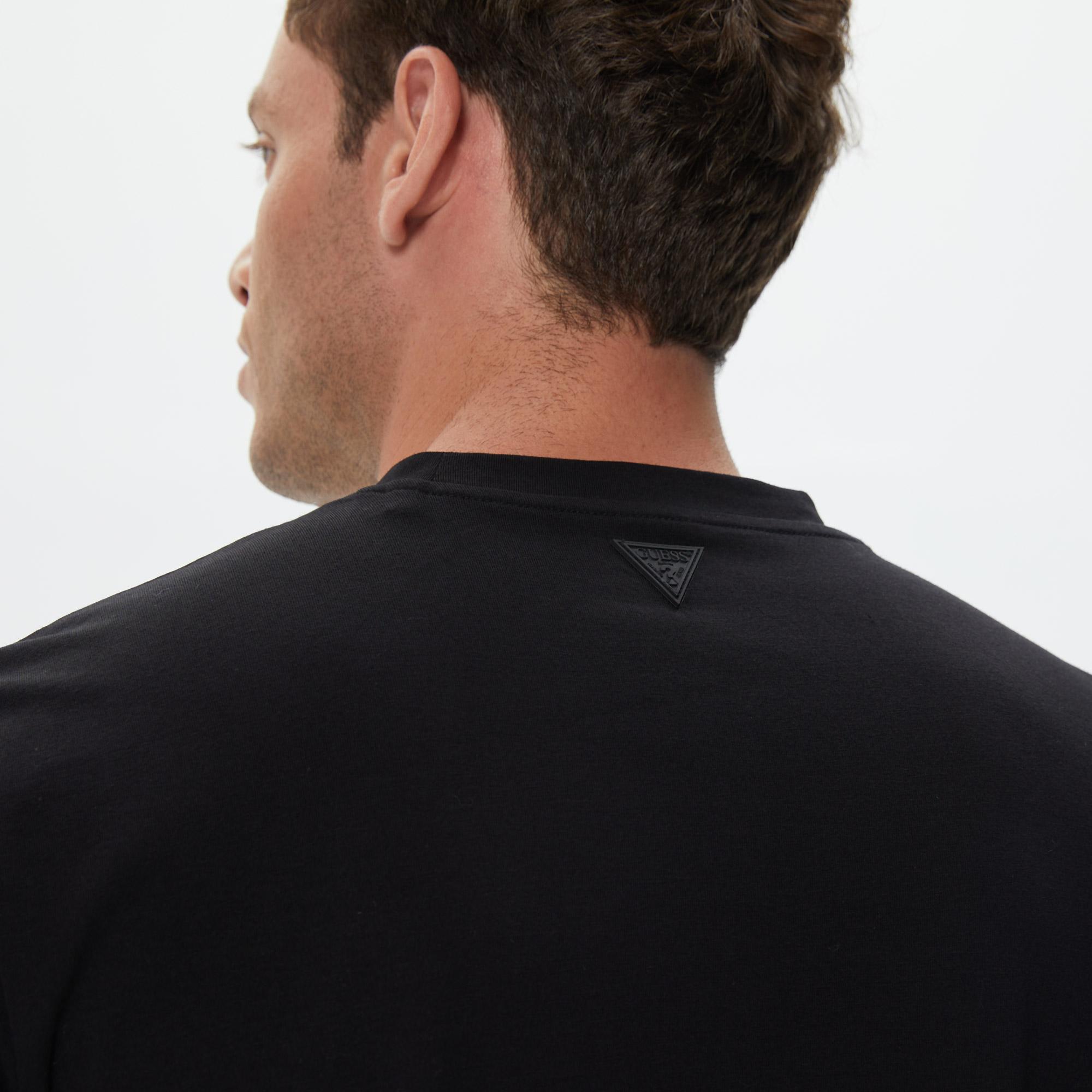 Guess Alphy Mid Organic Stretch 180 Erkek Siyah T-Shirt