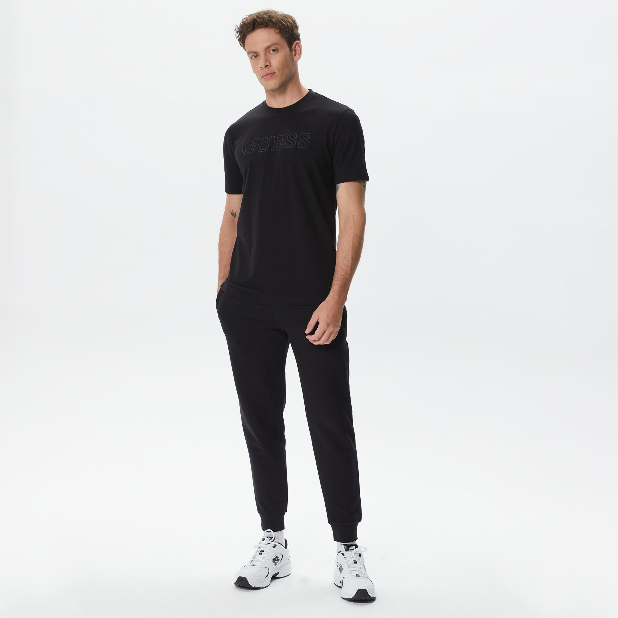 Guess Alphy Mid Organic Stretch 180 Erkek Siyah T-Shirt