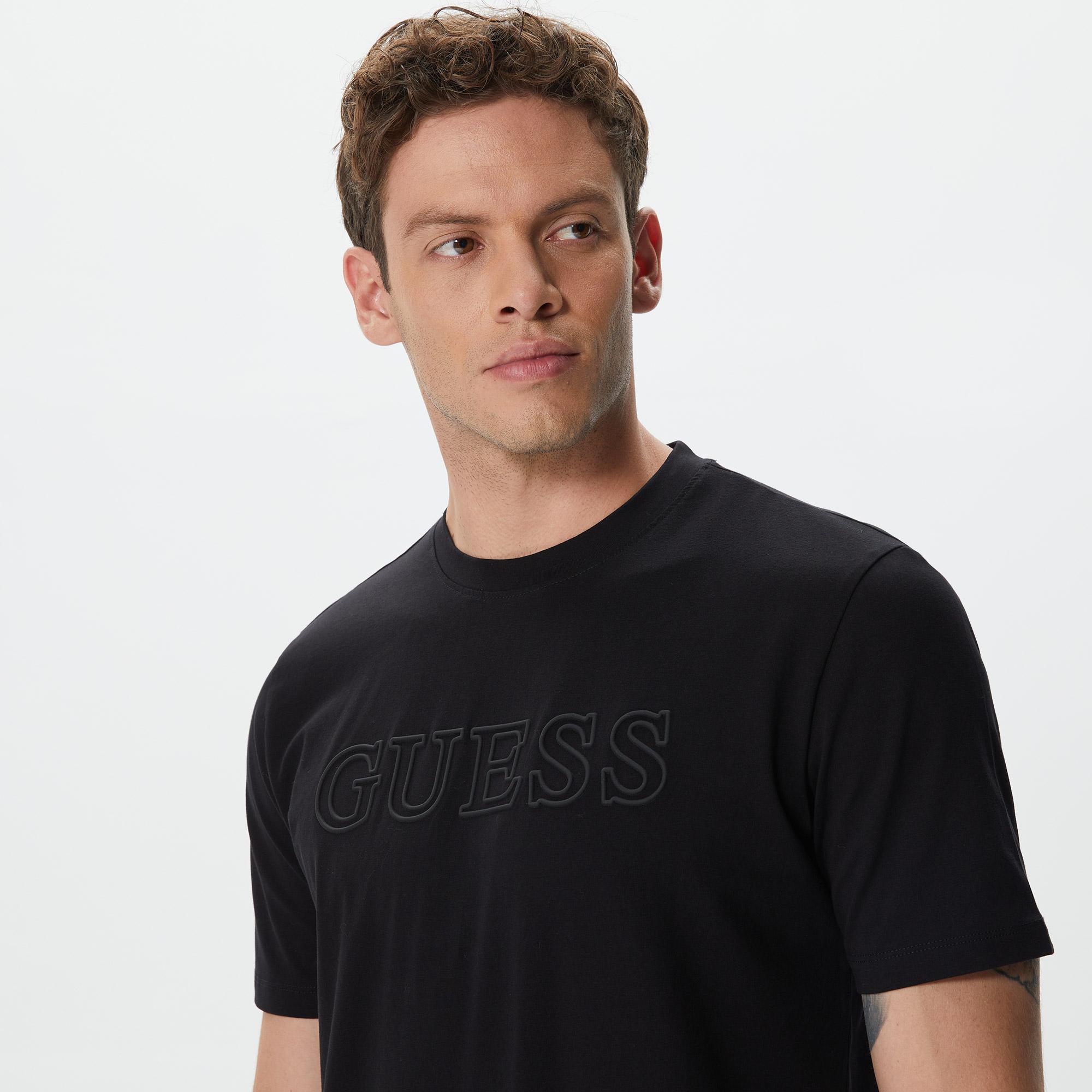 Guess Alphy Mid Organic Stretch 180 Erkek Siyah T-Shirt