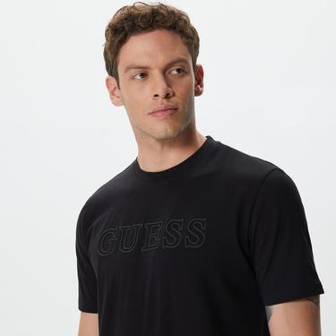  Guess Alphy Mid Organic Stretch 180 Erkek Siyah T-Shirt
