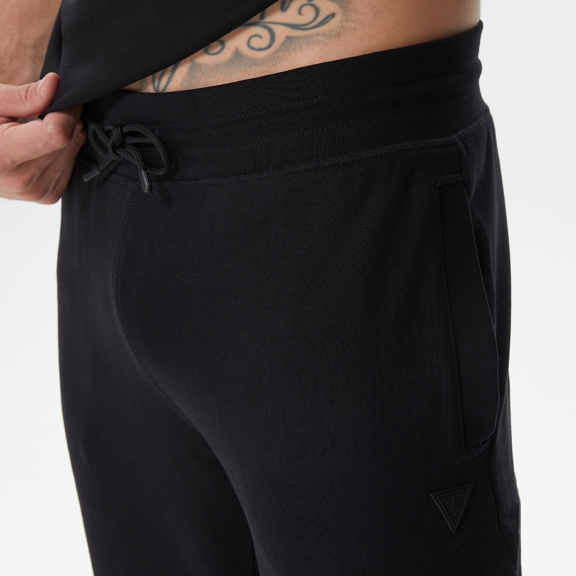 Guess Aldwin Long Erkek Siyah Eşofman Altı