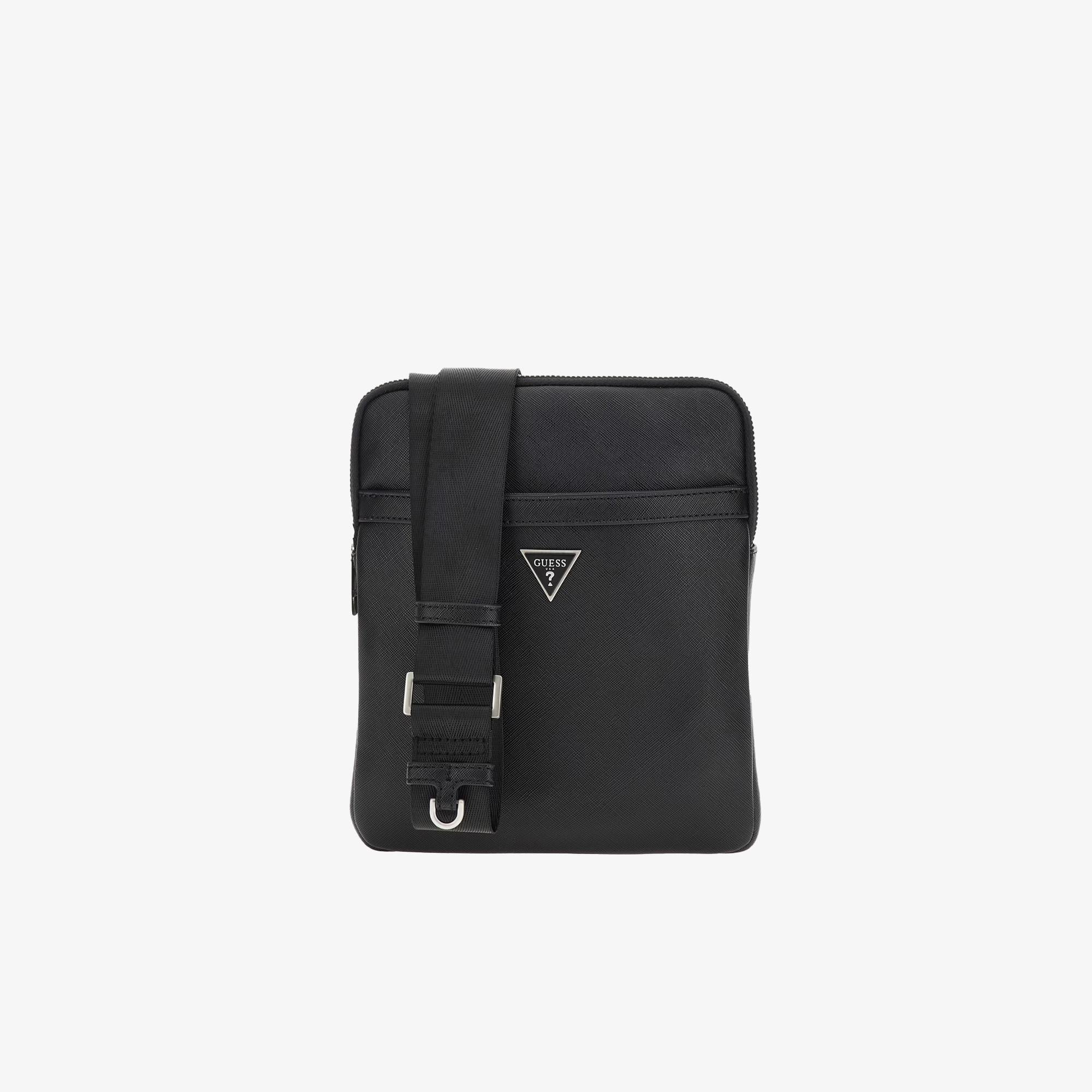 Guess Certosa Eco Flat Erkek Siyah Omuz Çantası