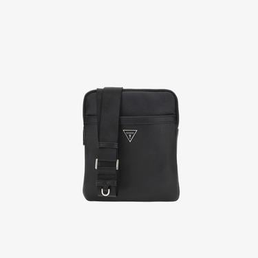  Guess Certosa Eco Flat Erkek Siyah Omuz Çantası