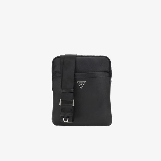  Guess Certosa Eco Flat Erkek Siyah Omuz Çantası