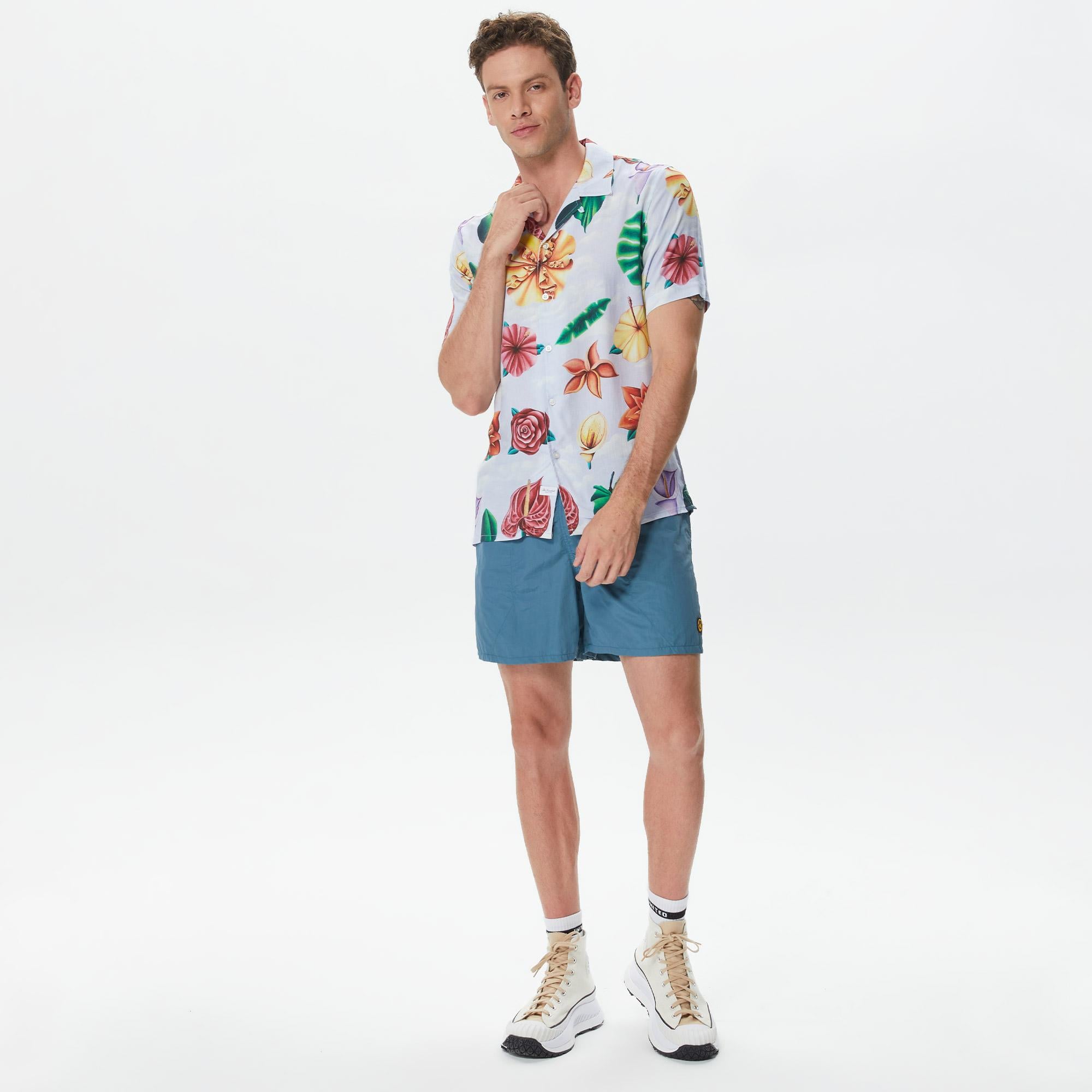 The Hundreds Blooming Woven Erkek Mavi Gömlek