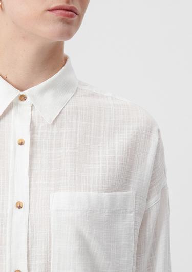  Mavi Beyaz Gömlek Oversize / Geniş Kesim 1210404-70057