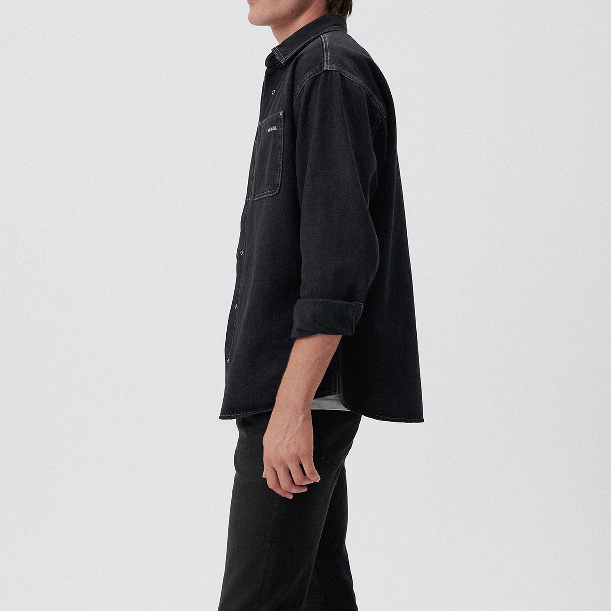 Mavi Aidan Gölgeli Gri Mavi Black Jean Gömlek Regular Fit / Normal Kesim 0210588-85622