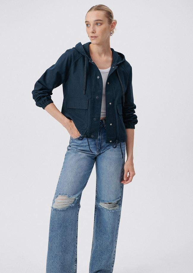  Mavi Kapüşonlu Lacivert Ceket Regular Fit / Normal Kesim 110775-82906