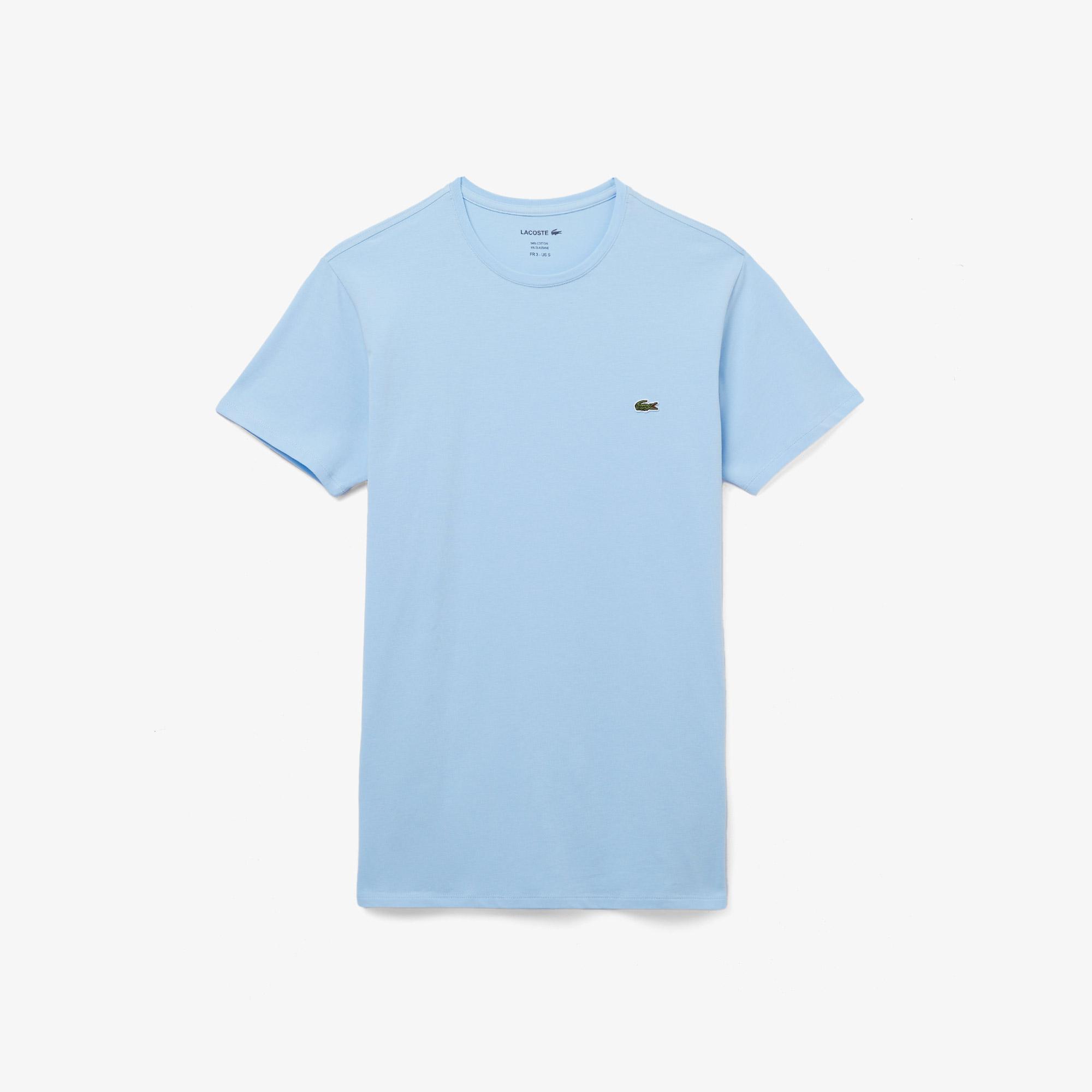 Lacoste Erkek Slim Fit Bisiklet Yaka Mavi T-Shirt