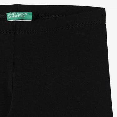  Benetton Logo Kapri Tayt Çocuk Siyah Tayt