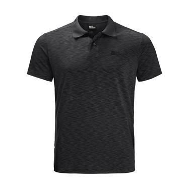  Jack Wolfskin Travel Polo Erkek Siyah Tişört