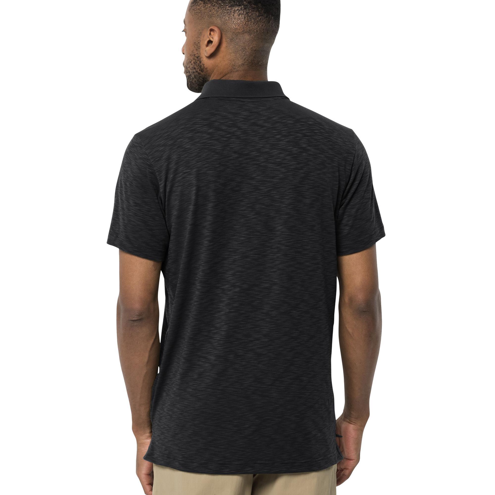 Jack Wolfskin Travel Polo Erkek Siyah Tişört