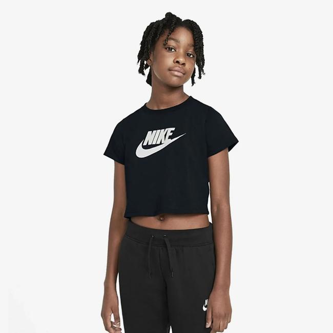  Nike Sportswear Futura Çocuk Siyah Crop T-Shirt