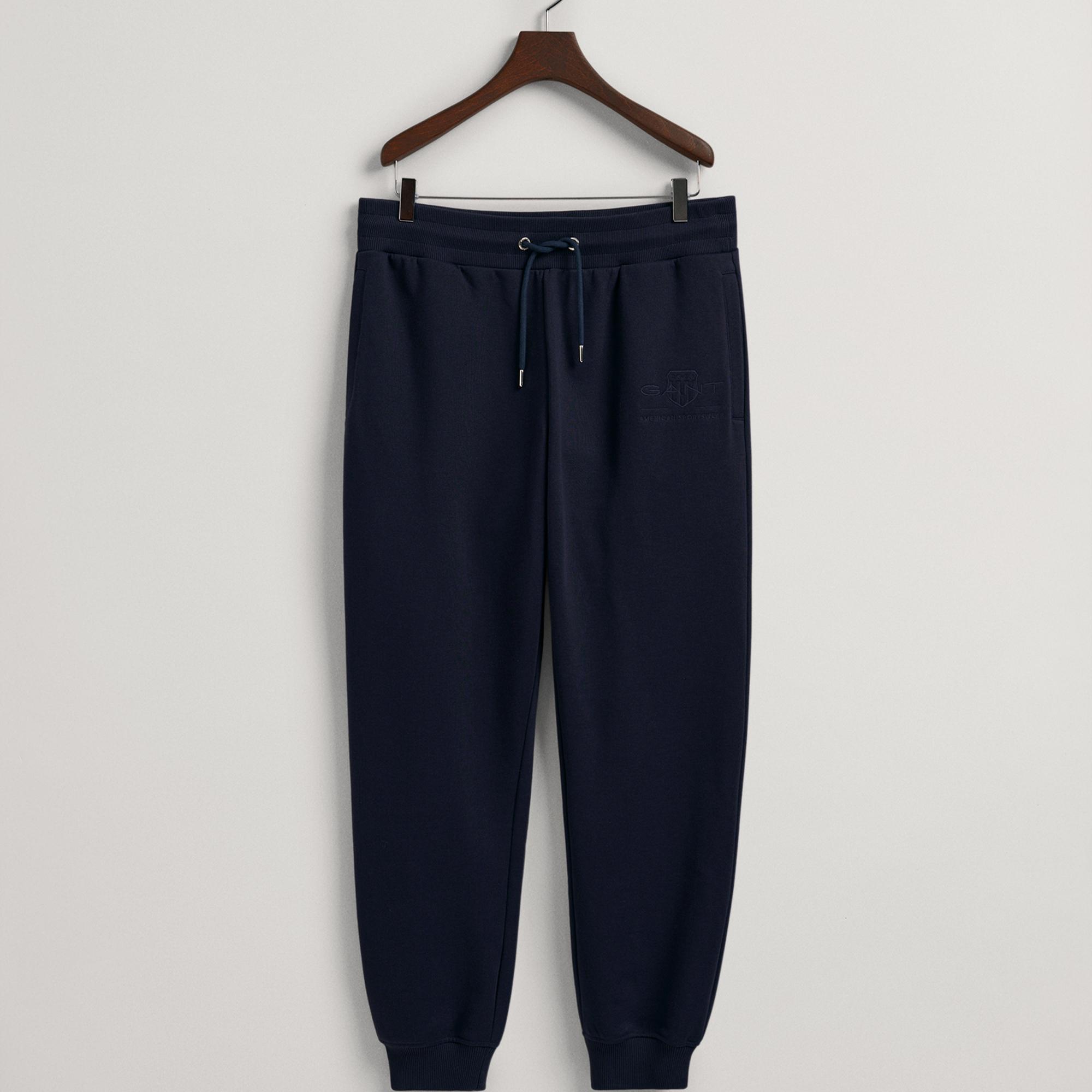 GANT Erkek Lacivert Regular Fit Logolu Eşofman Altı