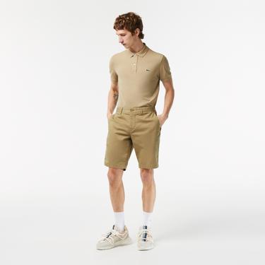  Erkek Slim Fit Bej Bermuda