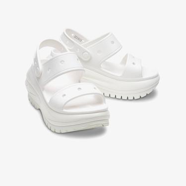  Crocs Classic Mega Crush Kadın Beyaz Sandalet