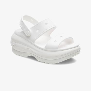  Crocs Classic Mega Crush Kadın Beyaz Sandalet