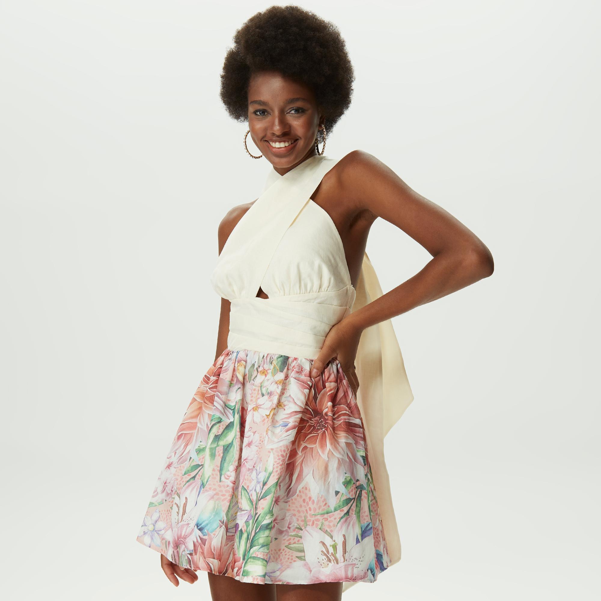 Dahlia Bianca Cora Kadın Renkli Elbise