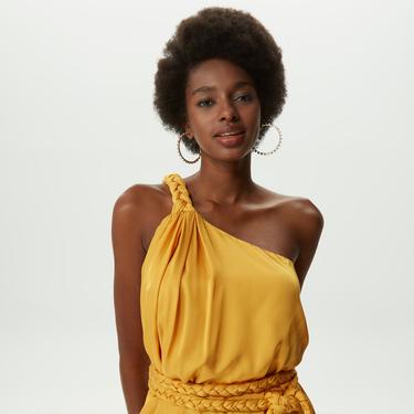  Dahlia Bianca Helen Kadın Sarı Elbise