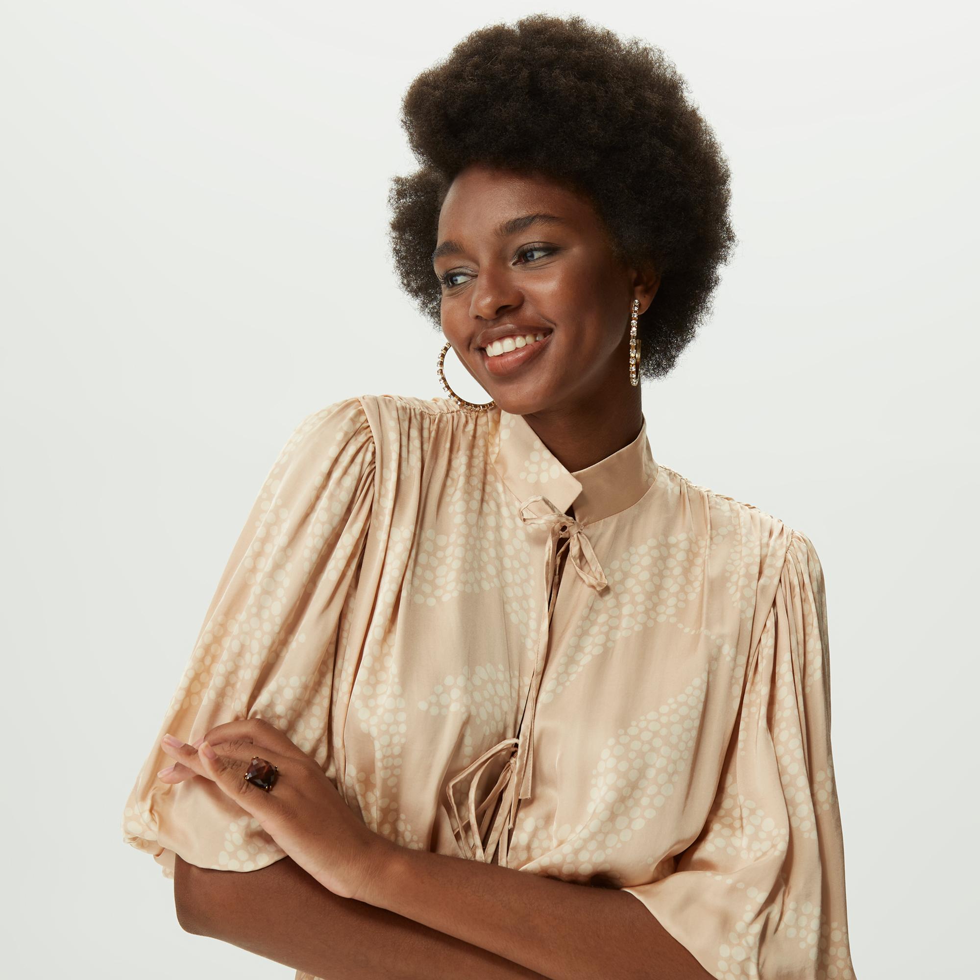 Dahlia Bianca Sienna Kadın Krem Rengi Elbise