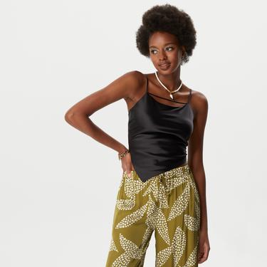  Only Onlvictoria Strap Tie At Back Kadın Siyah Bluz