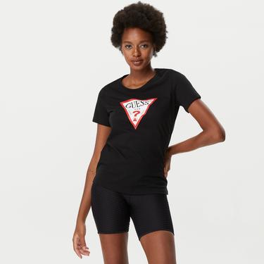  Guess Original Kadın Siyah T-Shirt