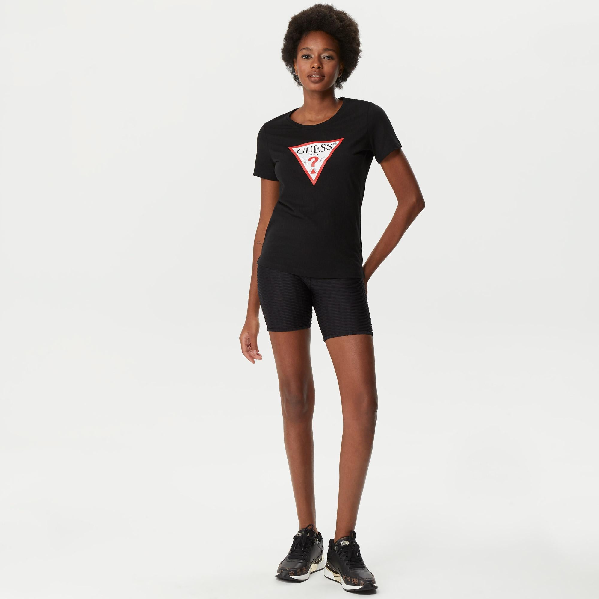 Guess Original Kadın Siyah T-Shirt