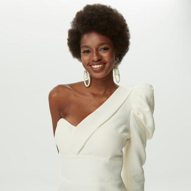  Dahlia Bianca Sue Ellen Kadın Beyaz Elbise