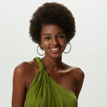  Dahlia Bianca Helen Kadın Yeşil Elbise