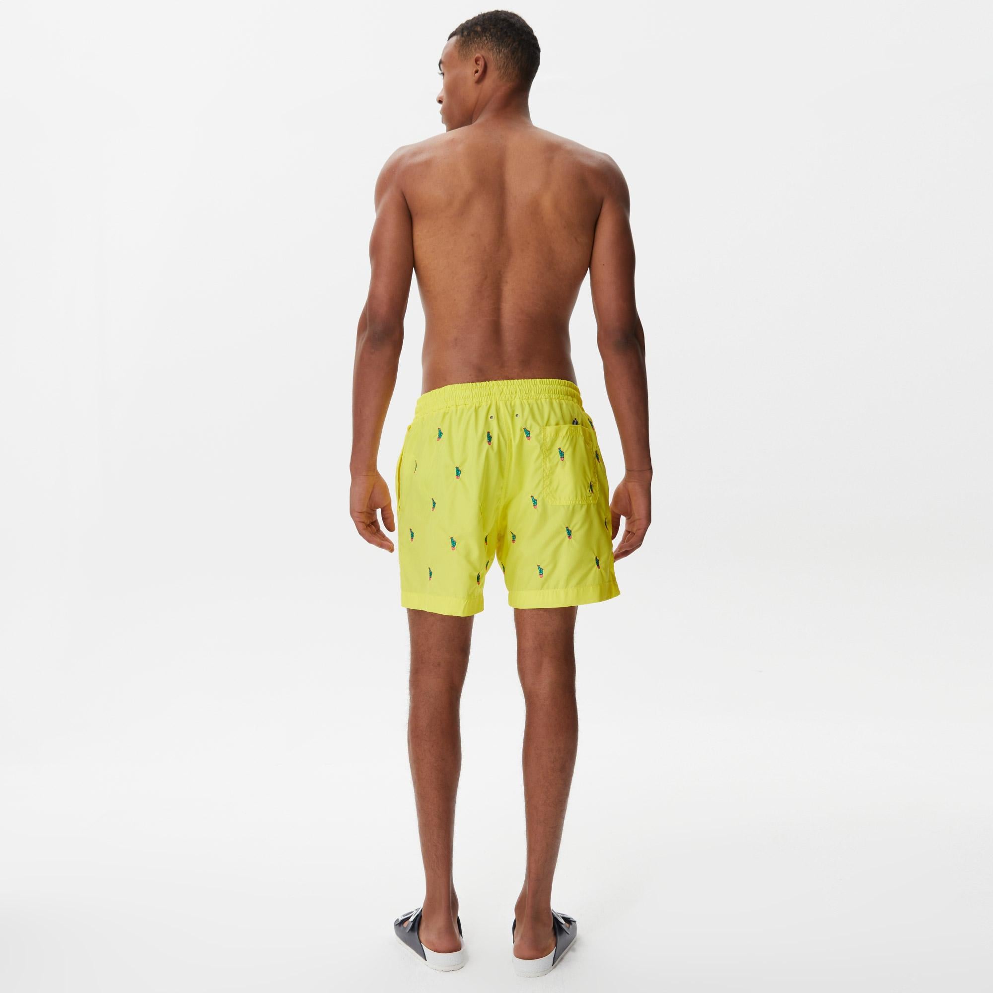 Nautica Erkek Sarı Desenli Deniz Şortu