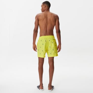 Nautica Erkek Sarı Desenli Mayo Şort