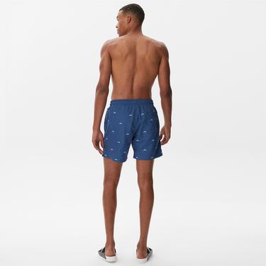  Nautica Erkek Mavi Desenli Mayo Şort