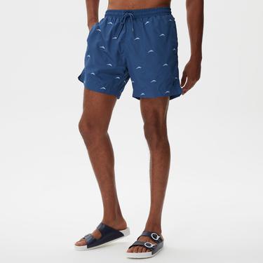  Nautica Erkek Mavi Desenli Mayo Şort