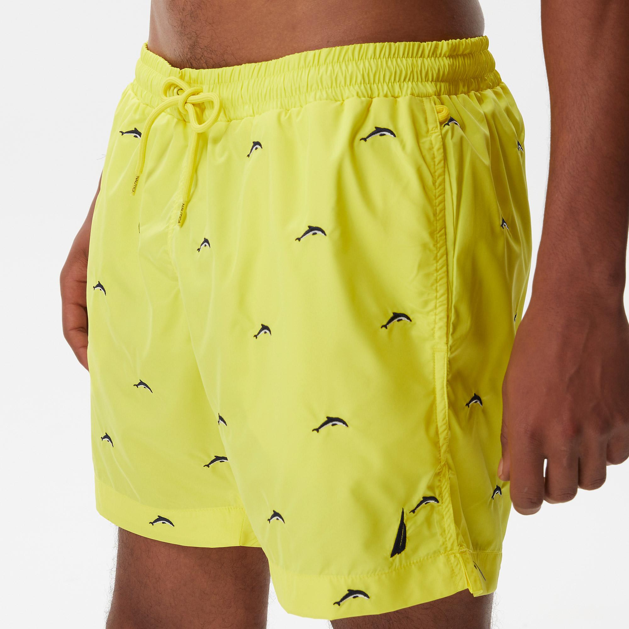 Nautica Classic Erkek Sarı Deniz Şortu