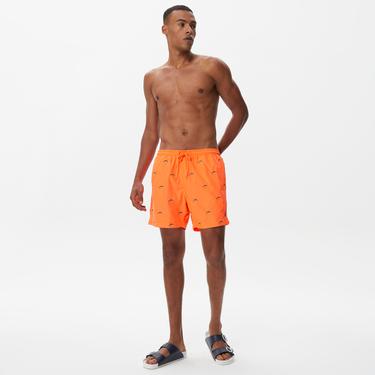  Nautica Erkek Turuncu Desenli Mayo Şort