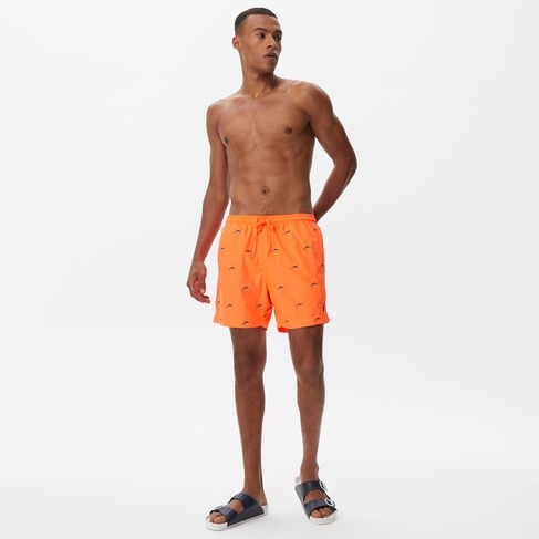  Nautica Erkek Turuncu Desenli Mayo Şort