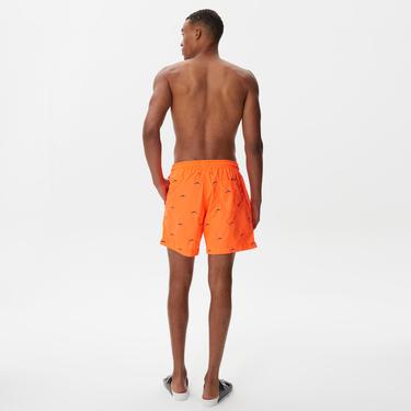 Nautica Erkek Turuncu Desenli Mayo Şort