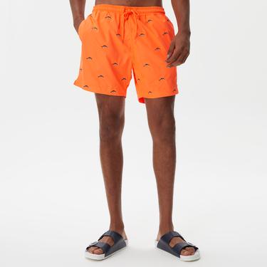  Nautica Erkek Turuncu Desenli Mayo Şort