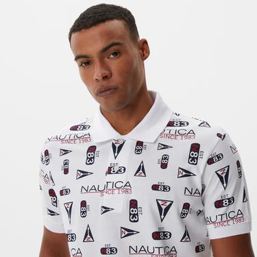  Nautica Erkek Beyaz Kısa Kollu Polo