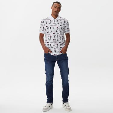  Nautica Erkek Beyaz Kısa Kollu Polo